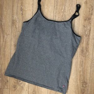 GlamourMom Striped Nursing Tank XL